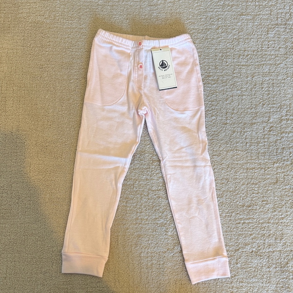 Pink Petit Bateau Kids Leggings NWT
